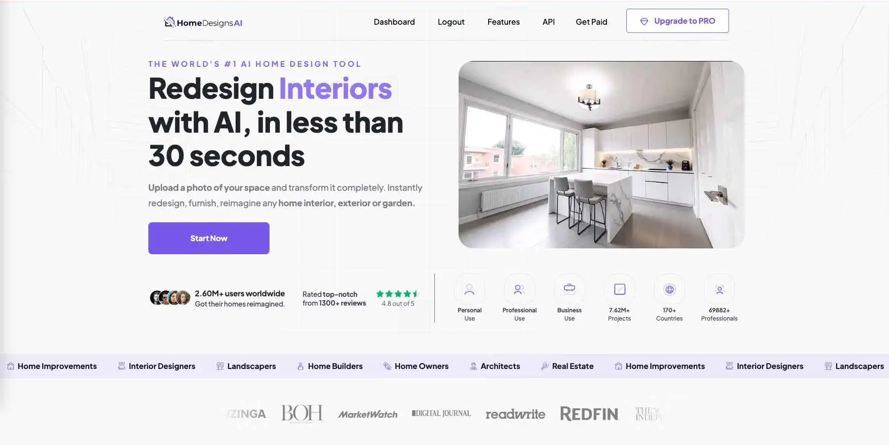 EzRemove AI room design example with modern home decor