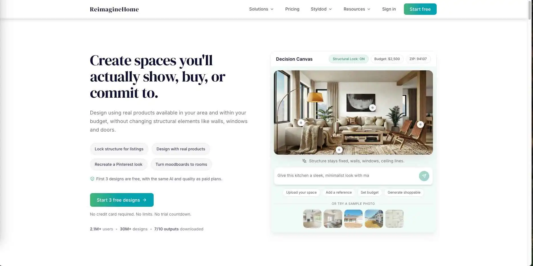 EzRemove AI room design example for real room photo editing