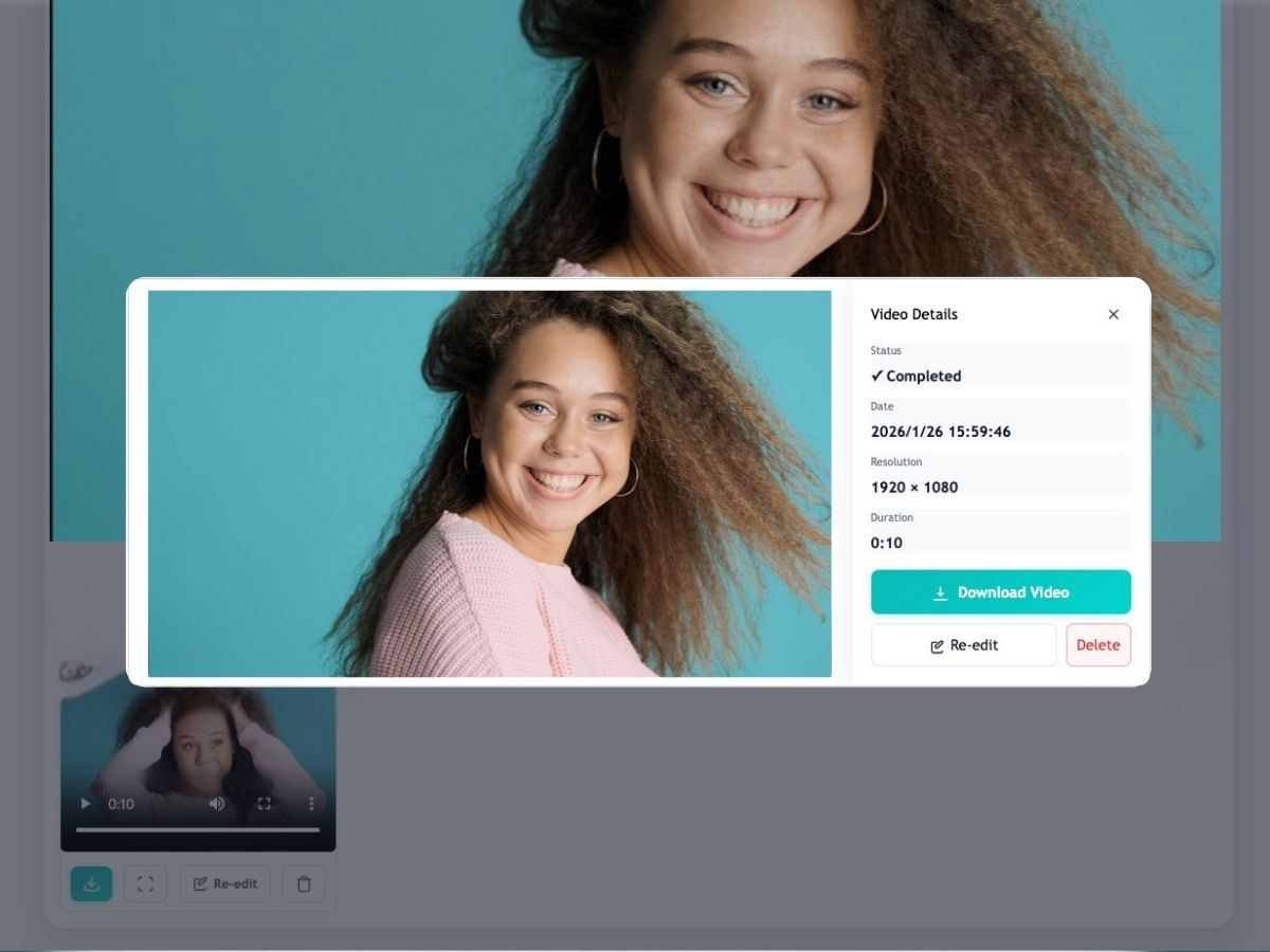 EzRemove result preview and download screen (watermark removed)