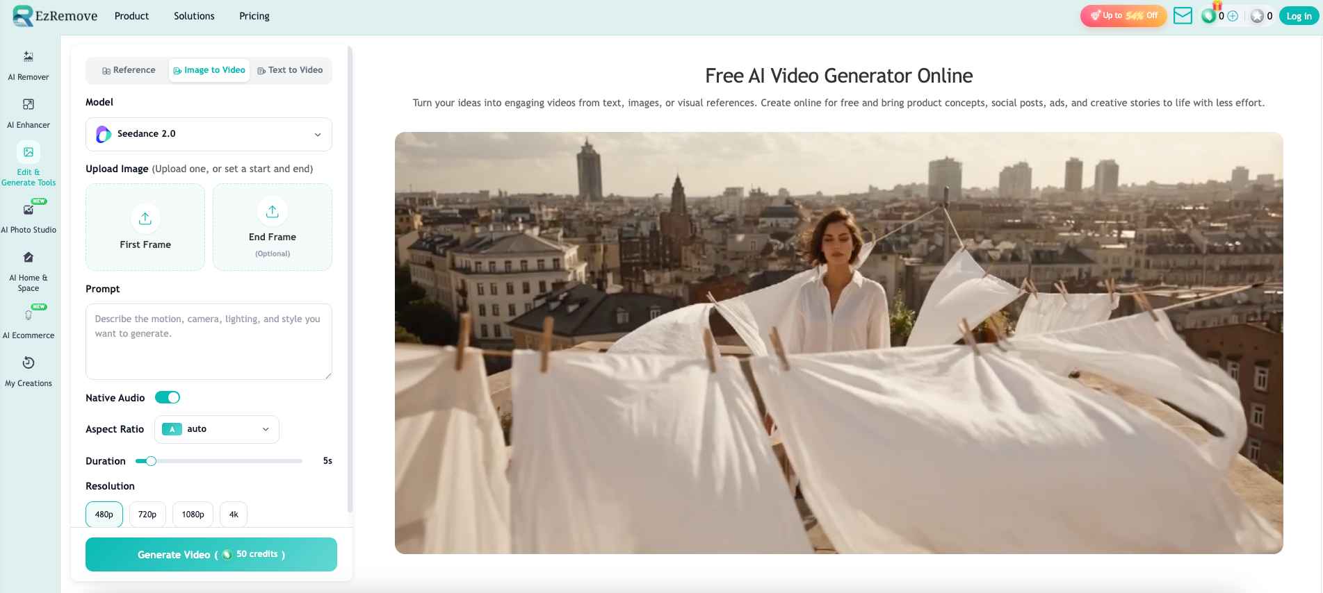EzRemove AI video generator