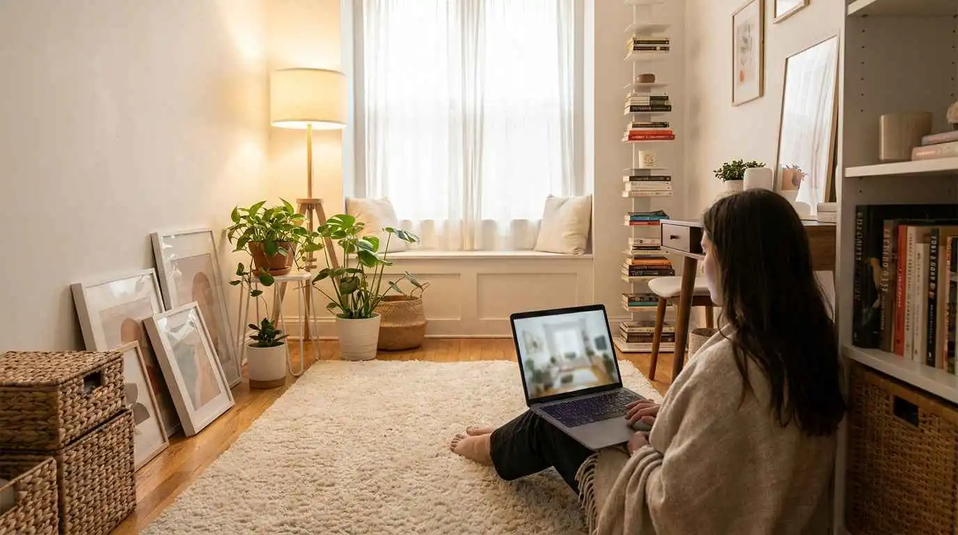 EzRemove ai room design inspiration for a renter planning a cozy room makeover