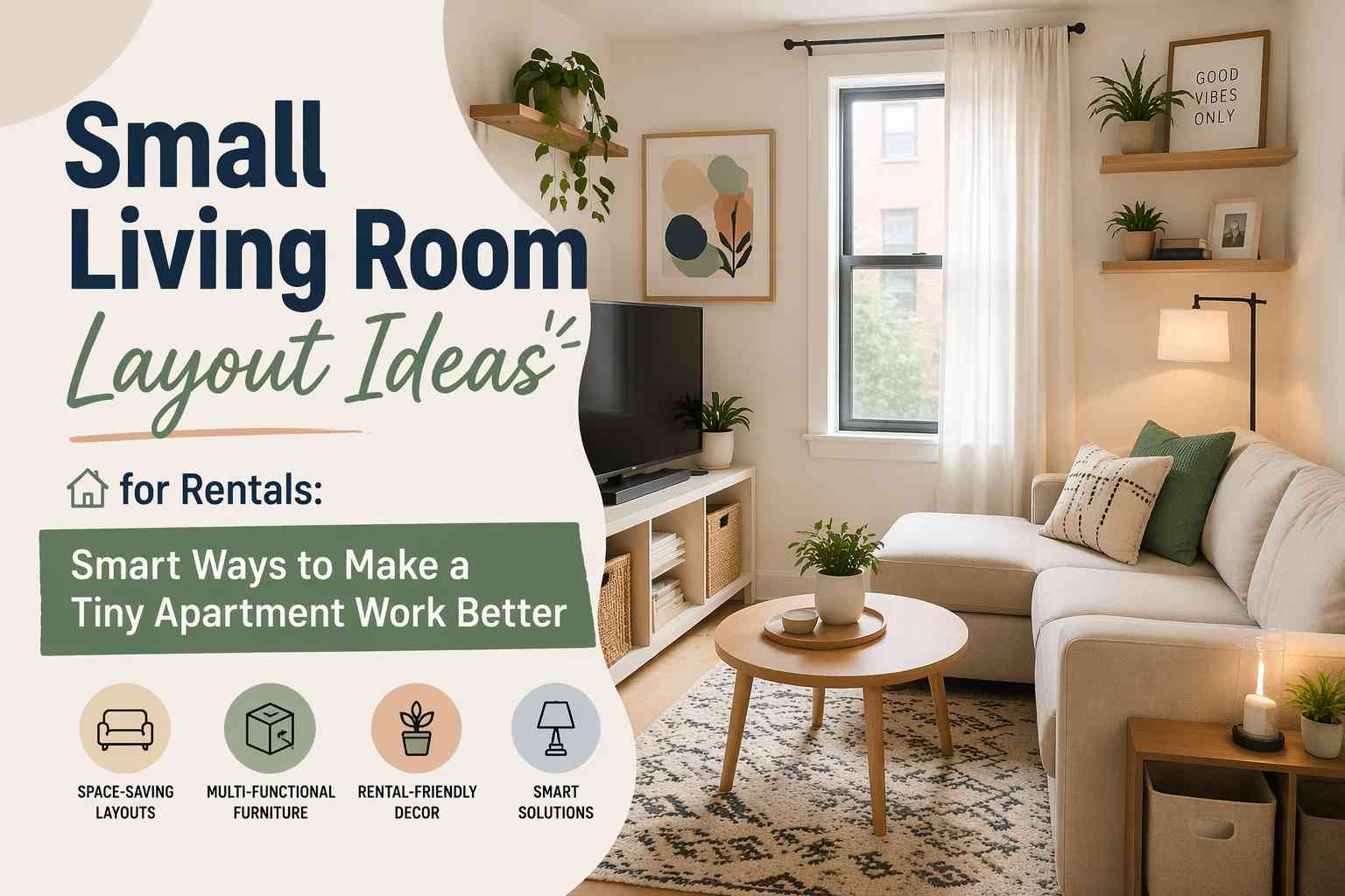 Small Living Room Layout Ideas for Rentals with AI